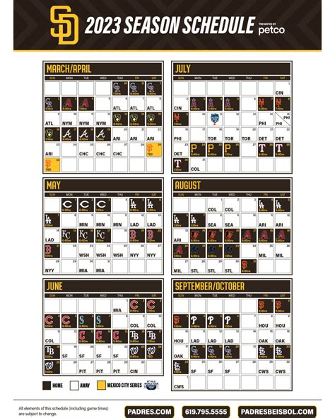 San Diego Padres Schedule .
